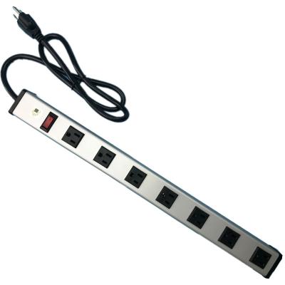 China Aluminum Alloy PC hous and UL Approved US Mexico Canada 7 US Outlets Power Strip, Rocker Switch with 15A Curcuit Breaker and Aluminum Alloy Shell, PDU of support for sale