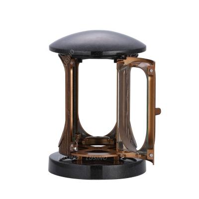 China EUROPEAN Black Natural Cemetery Shanxi Stone Accessories Headstone Memorial Memorial Lantern China Supplier for sale