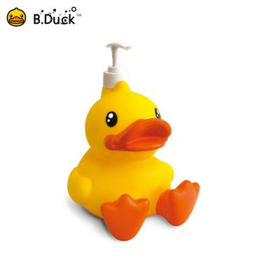 China Funny Yellow Foam Soap Dispenser Cute Duck Shaped Liquid Plastic Soap Dispenser for sale