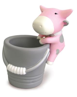 China Pen Holder Cute Cow Shaped Custom Cartoon Pen and Card Holder for sale