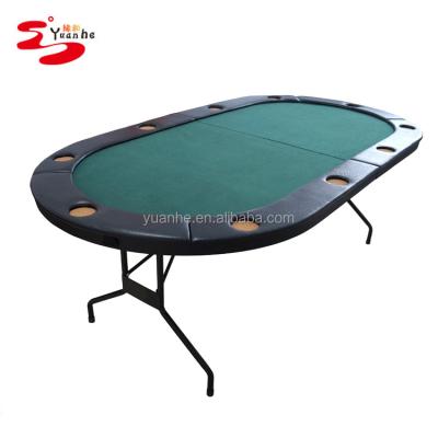 China 1.2cm MDF 84 Player High Quality 10 Inch Folding Texas Hold'em Casino Game Poker Table for sale