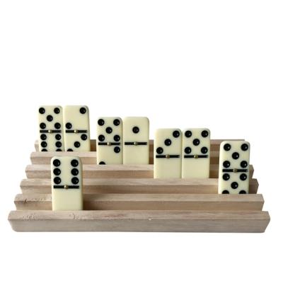 China Domino 4 Solid Wood Tray Wooden Set, Domino Tiles Rack, Domino Rack for sale