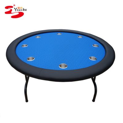 China high quality 1.2cm round mdf 8 players poker table with cover and high poker table speed for sale