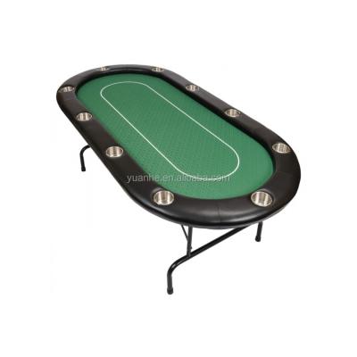 China 1.2cm MDF 84 Inch 10 Person Texas Stand Up Table Poker Tournament With Folding Metal Legs for sale