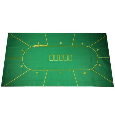 China Casino Nonwoven Accessories 10 Player Texas Hold'em Tablecloth Mat Poker Felt Layout Poker Tablecloth for sale