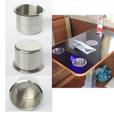 China 2.75 Inch Poker Table Sofa Boat Metal Stainless Steel Drinks Cup Holder Cup Holder SSDHS-OS for sale