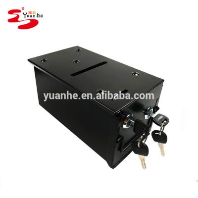 China Homestyle Steel Rake Toke Drop Steel Box With Bill Slot For Poker Table for sale