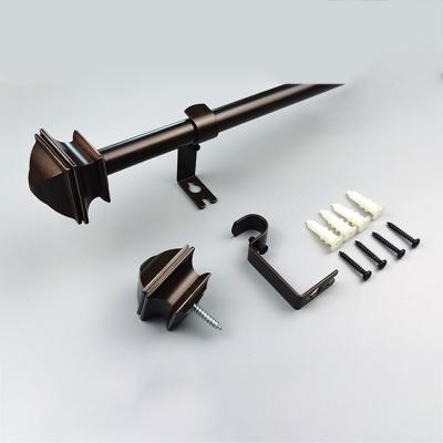 China Modern Factory Direct Popular Goods Twisted Iron Curtain Rod With Anti Rust Hardware Worked Finials for sale