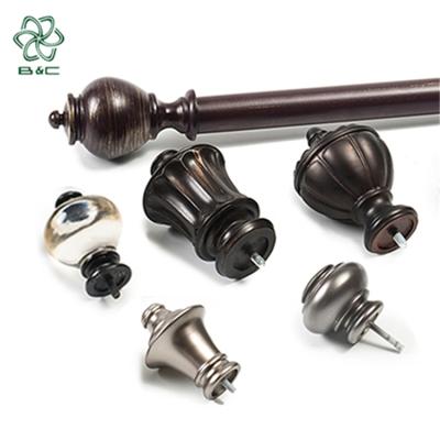 China 2021 Best Selling Decoration Fashion Resin Finial High Quality Home Curtain Rods Eco-friendly For Living Room And Bedroom for sale