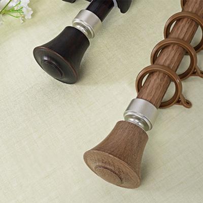 China Dubai Double Wooden Curtain Rods Poles On Sale Eco-friendly Fashion High Quality Hot Design Accessories Curtain Rods for sale