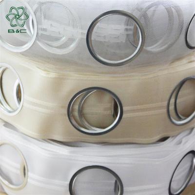 China China Wholesaler Custom High Quality 3 Inch Eyelet Curtain Tape Rustproof With Rings 54Mm Polyester Eyelet Curtain Tape for sale