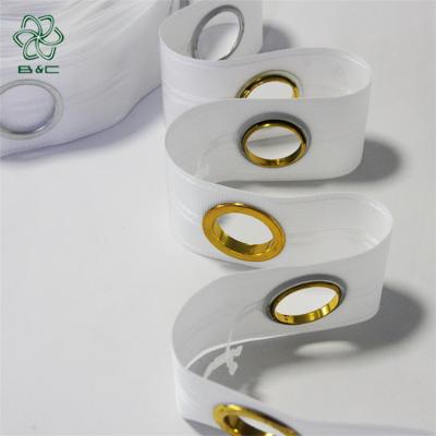 China Custom Made High Quality China Rustproof Wholesaler 54Mm Polyester Grommet Curtain Tape For Curtains Decoration for sale