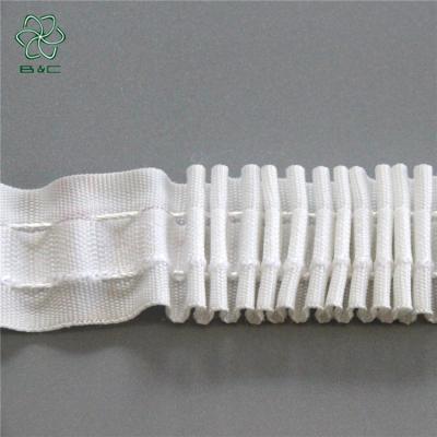 China Wholesale Convenient Pleat Deep Curtain Pinch Tape Wave Design Fashion Curtain Accessory White Nylon Strip for sale