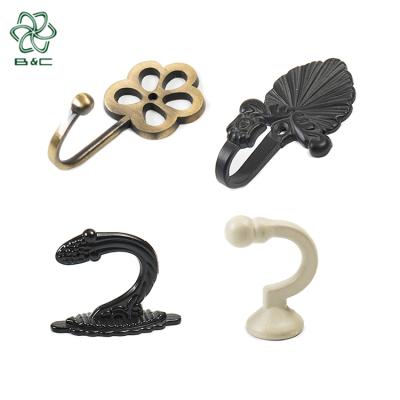 China High Quality Eco-friendly Fashion Curtain Walls Accessories Shower Curtain Hooks Luxury Curtain Tiebacks Hook for sale