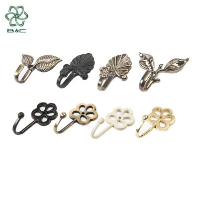 China Eco-friendly Customized Length Fashion Home Decoration Curtain Hook Wall Bracket Multifunctional Tieback for sale