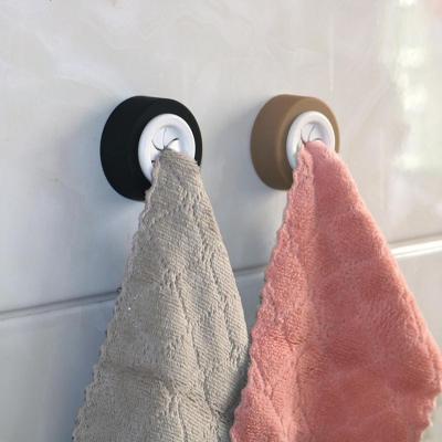 China Stocked Colorful PVC Kitchen Bathroom Wall Towel Hook Cheap Wholesale PP Dishcloth Stocked Self Adhesive Hook for sale