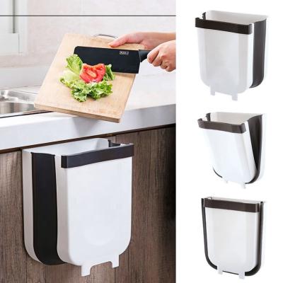 China Portable Collapsible Collapsible Small Hanging Waste Bins Stored Trash Rack for Kitchen Bathroom Bedroom Office Car for sale