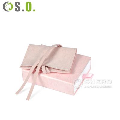 China High Quality White Jewelry Store Display Jewelry Packaging Set Shero Jewelry Packaging Box With Jewelry Pouch Bag for sale