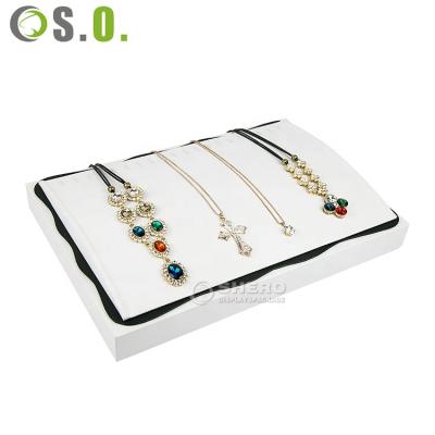 China Jewelry Store Package Customized PU Leather Jewelry Display Tray Jewelry Tray for sale