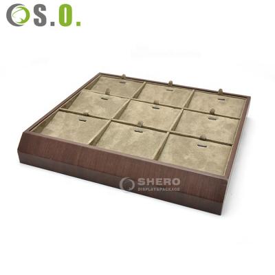 China Jewelry Store Package Customized PU Leather Jewelry Display Tray Jewelry Tray for sale