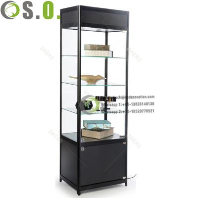 China Modern Standard And Customized Aluminum With Led Light Glass Display Showcase for sale