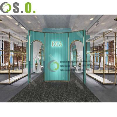 China High End Customized Clothing Shelf Display Women Clothing Display Stand Garment Display Rack For Clothes for sale