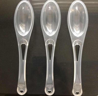 China Taizhou Manufacturer For PP Disposable Transparent Spoons For Honey 7ml Plastic Honey Spoon Fill With Foil Seal for sale