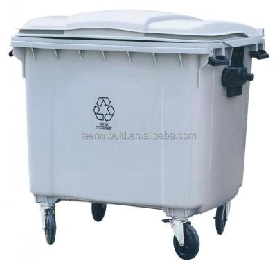 China Taizhou Sustainable Plastic Large 1100L Trash Cans for sale