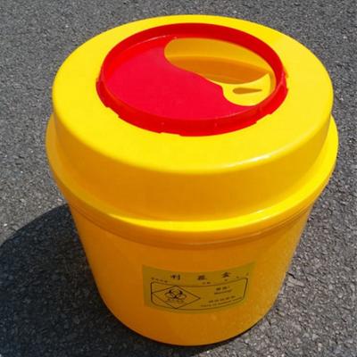 China Taizhou 1L/3L/8L/15L Plastic Sharp Cans, Medical Waste Bins, Medical Sharp Box Round for sale