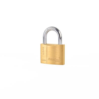 China 40mm Brass Sample Best Brand Available Locked AC Plated Cylinder Iron Solid Brass Padlock Shackle Brass Padlock for sale