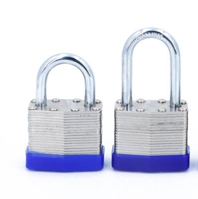 China Anti-cut Rarlux Custom Design Shackle Padlock Laminated Steel Body Safety Laminated Padlock for sale