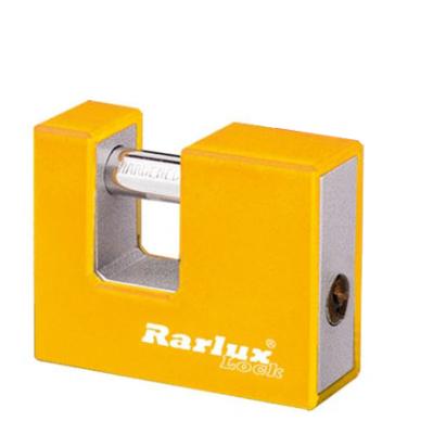 China Durable High Security Heavy Duty Rarlux Iron Padlock Colored High Security Plastic Covered Rectangular Padlock for sale