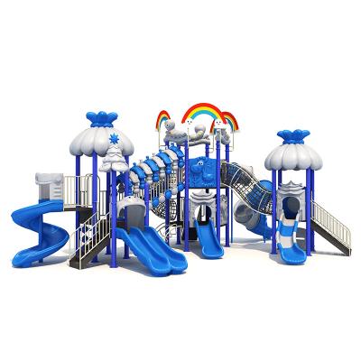 China Plastic Cloud Series Combined Slide Commercial Outdoor Playground Outdoor Playground Equipment For Kids for sale