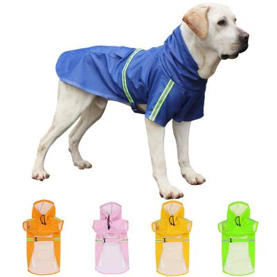 China Amazon Stored Success Other Pet Products Dog Clothes With Leashes Pull Hole Designer Pet Anorak Luxury Dog Raincoat for sale