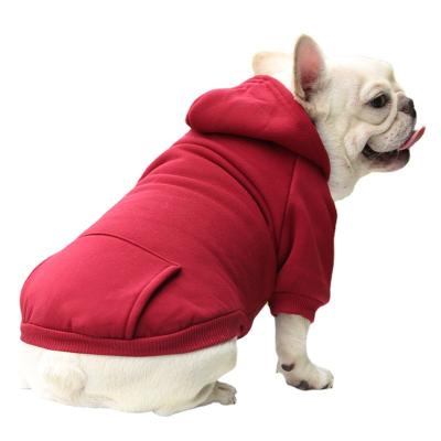 China Winter Wholesale Cotton Autumn Sweater Coat Denim Warm Pocket Two Foot Sports Style Pet Clothes Cat Dog Clothes for sale