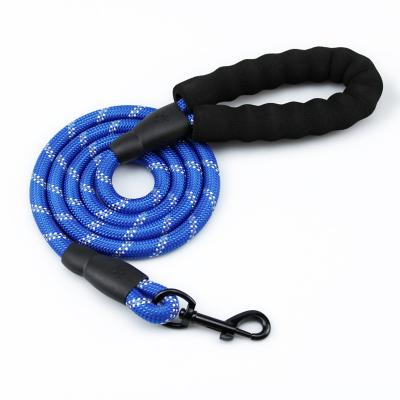 China Durable Braided Round Rope Handle Nylon Soft Pet Dog Reflective Waterproof Outdoor Climbing Leashes for sale