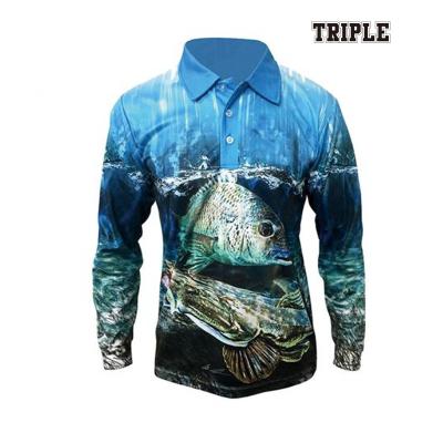 China 100% UV Protection Polyester Long Sleeve Anti-UV Sublimation Fishing Shirt Tank Top for sale