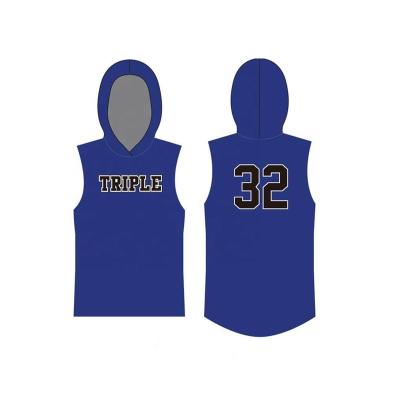 China High Performance Polyester High Quality Sleeveless Hoodies Custom Sublimation Hoodies for sale