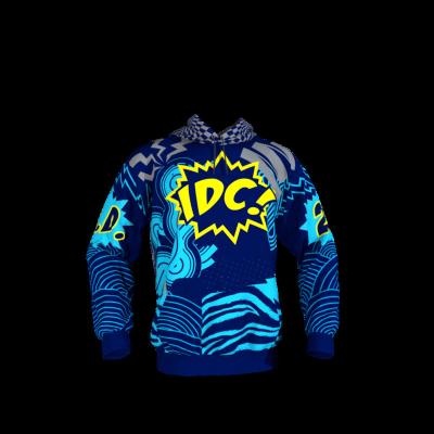 China Plus Size Custom Made 100% Polyester Mens Sublimation Print Warm Up Hoodie for sale