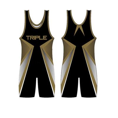 China Design Your Own Custom Logo Sublimation Printing Wrestling Singlets Accept Customized Size for sale