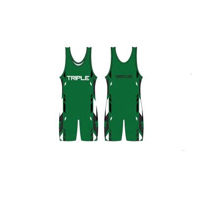 China Custom design made sublimation professional youth wrestling singlets for men accept customized size for sale