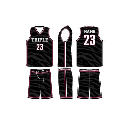 China Antibacterial Cheap Custom Basketball Jersey 100%polyester Dye Sublimation Digital Printed for sale