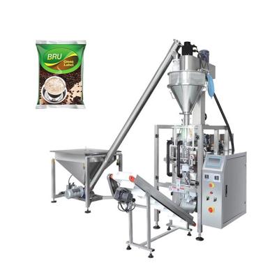 China High Efficient Automatic Vertical Quad Seal Bag Coffee Powder Packing Machine With Valve Applicator for sale