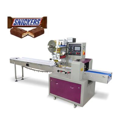 China China Supplier Easy Operation Full Automatic Pillow Roll Chocolate Bar Flowing Good Wrapping Pillow Packing Machine for sale