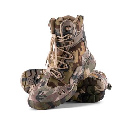 China 7 Inch High Sole Rubber Anti-slippery Camouflage Boots Army Military Boots For Sale for sale