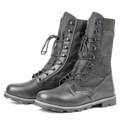 China Ghana Army Comfortable Military Tactical Black Leather Jungle Strong Boots for sale