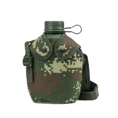 China Army Police Army Military Tactical Mess Cans Drinking Water Bottle Aluminum Military Bottle Camouflage Tactical Portable Kettle For Outdoor Mountaineering for sale