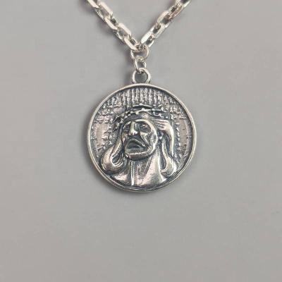 China CLASSIC 925 Fine Gold Plated Fine Gold Plated Necklace Men's Pendant Necklace Zeus Portrait Coin Jewelry Gift 925 Silver Jewelry Necklace for sale