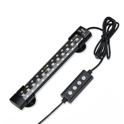 China Hygger Full Spectrum Auto Adjustable Submersible Hygger LED Aquarium Light Full Spectrum Hidden Aquarium Light with 3 Rows Bead 7 Colors for sale