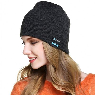 China COMMON unisex outdoor winter ski sports hat LD45 beanie hat music wireless smart earphone warm knitted blue tooth knit hats for sale